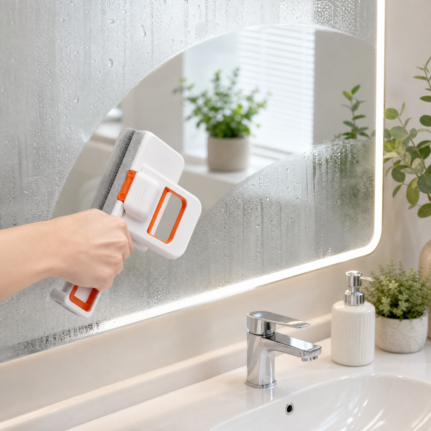 Banyo aynasındaki buğuyu iz bırakmadan siler
